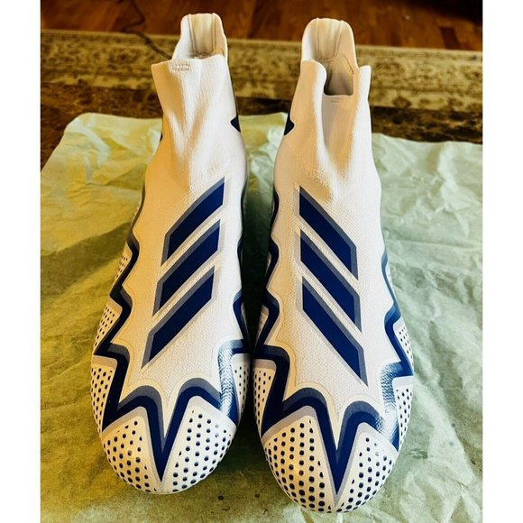 adidas Other - Adidas Freak Ultra 22 PK Primeknit Boost White Blue High Top GZ0463 Rare 13.5